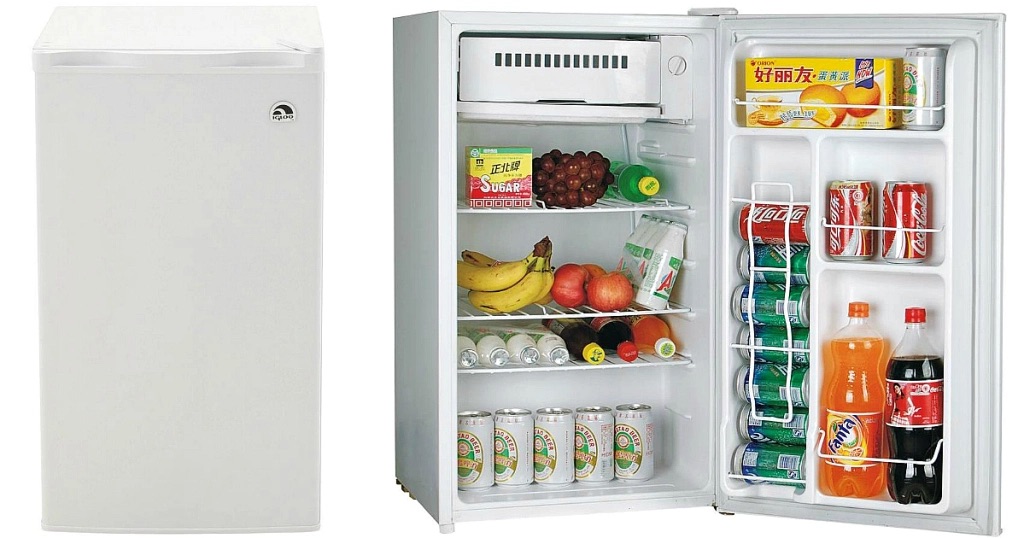 BANGSON Mini Fridge with Freezer and 2 Door Small Refrigerator Combo , 3.2  CU.FT, For Home, Office, Dorm, Garage or RV, (White)