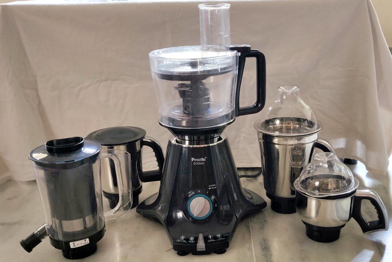 EconoHome Mixer Grinder - Electric Mixer Grinder for Indian Cooking, Food  Prep - Includes Liquidizing Jar, Dry & Wet Grinder Jar, Chutney Jar, Lids 