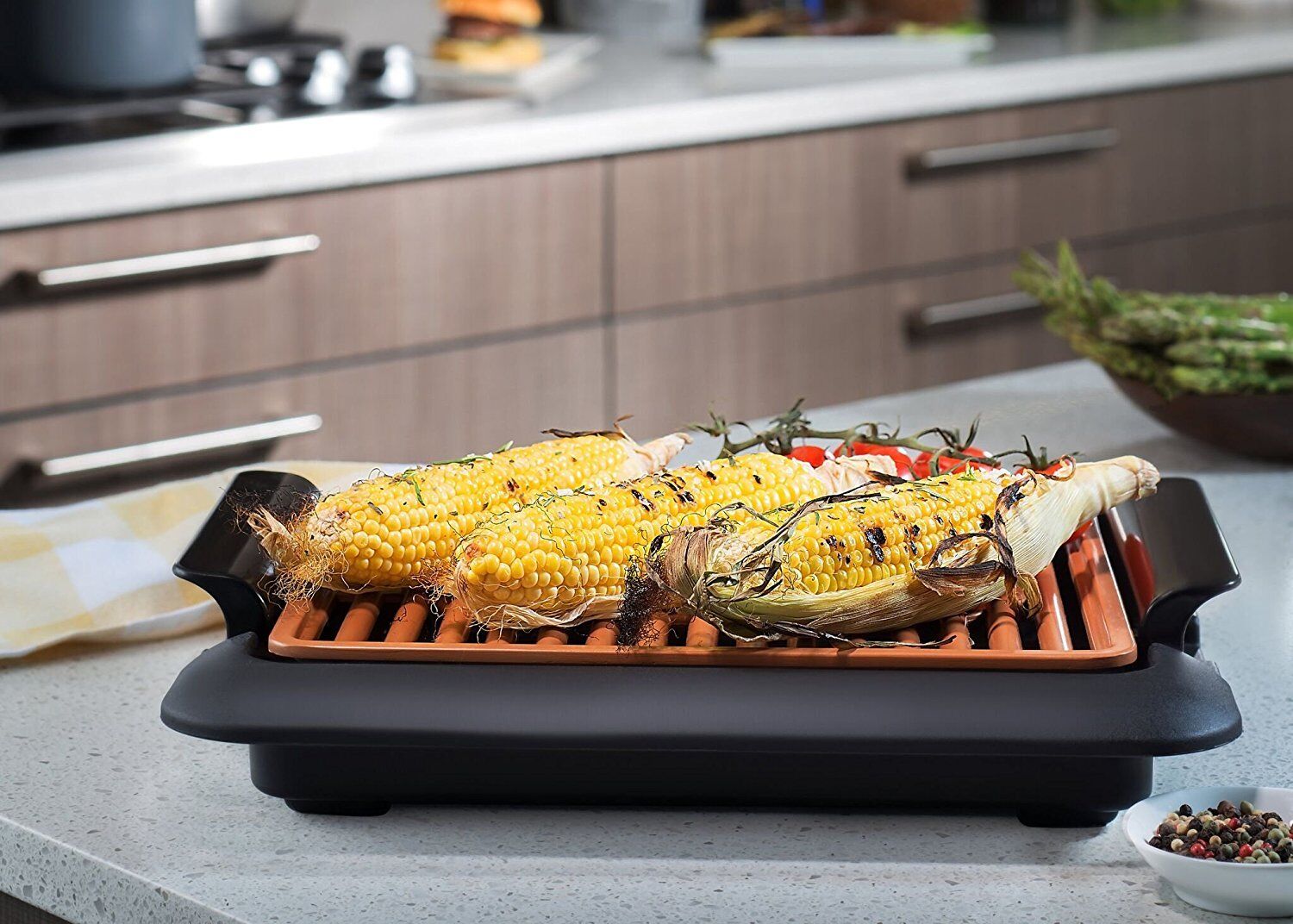 Gotham Steel Copper Non-stick Indoor Electric Smokeless Grill