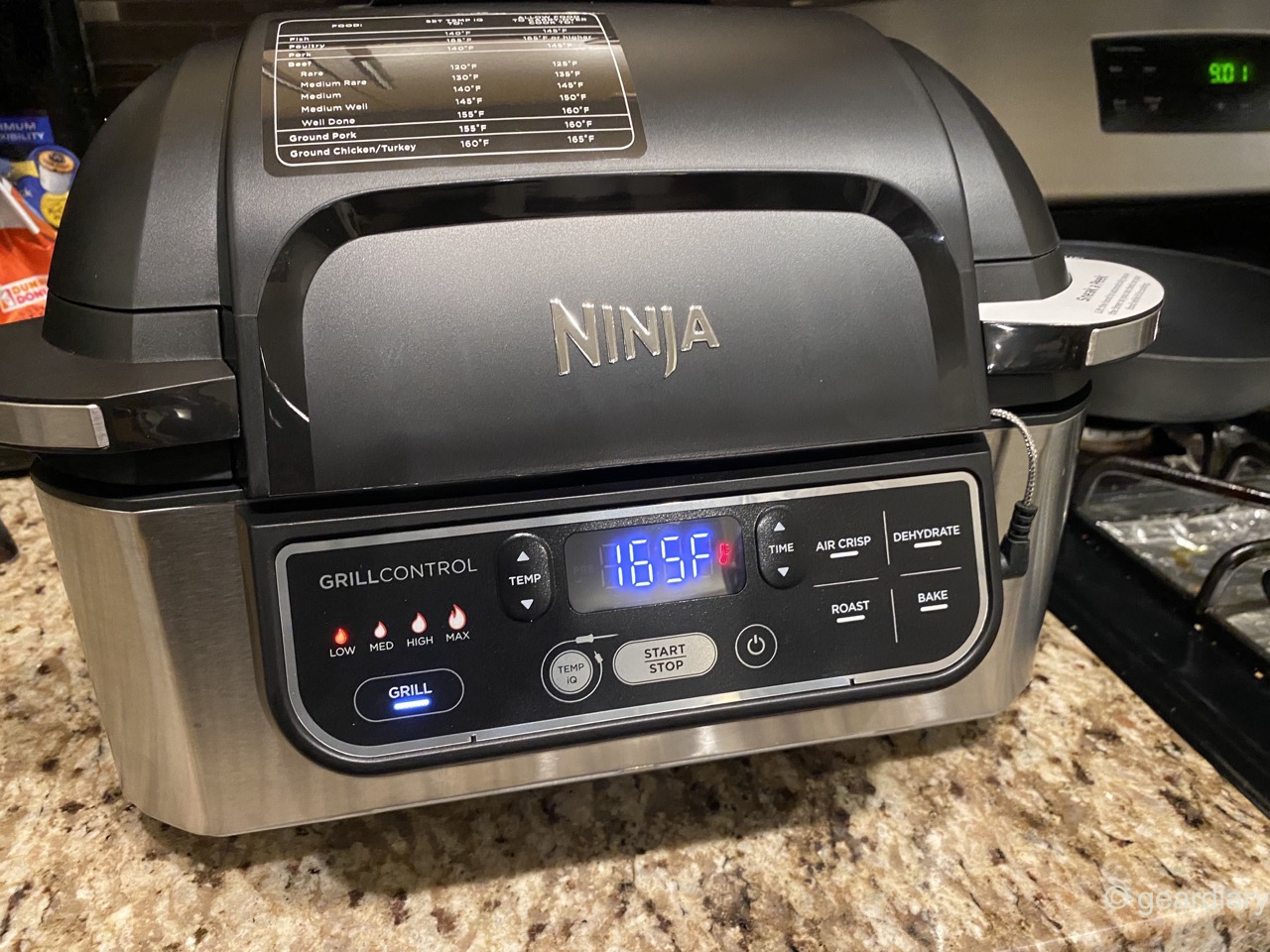 Ninja C30530 Foodi Neverstick Premium 12-Inch Round Grill Pan