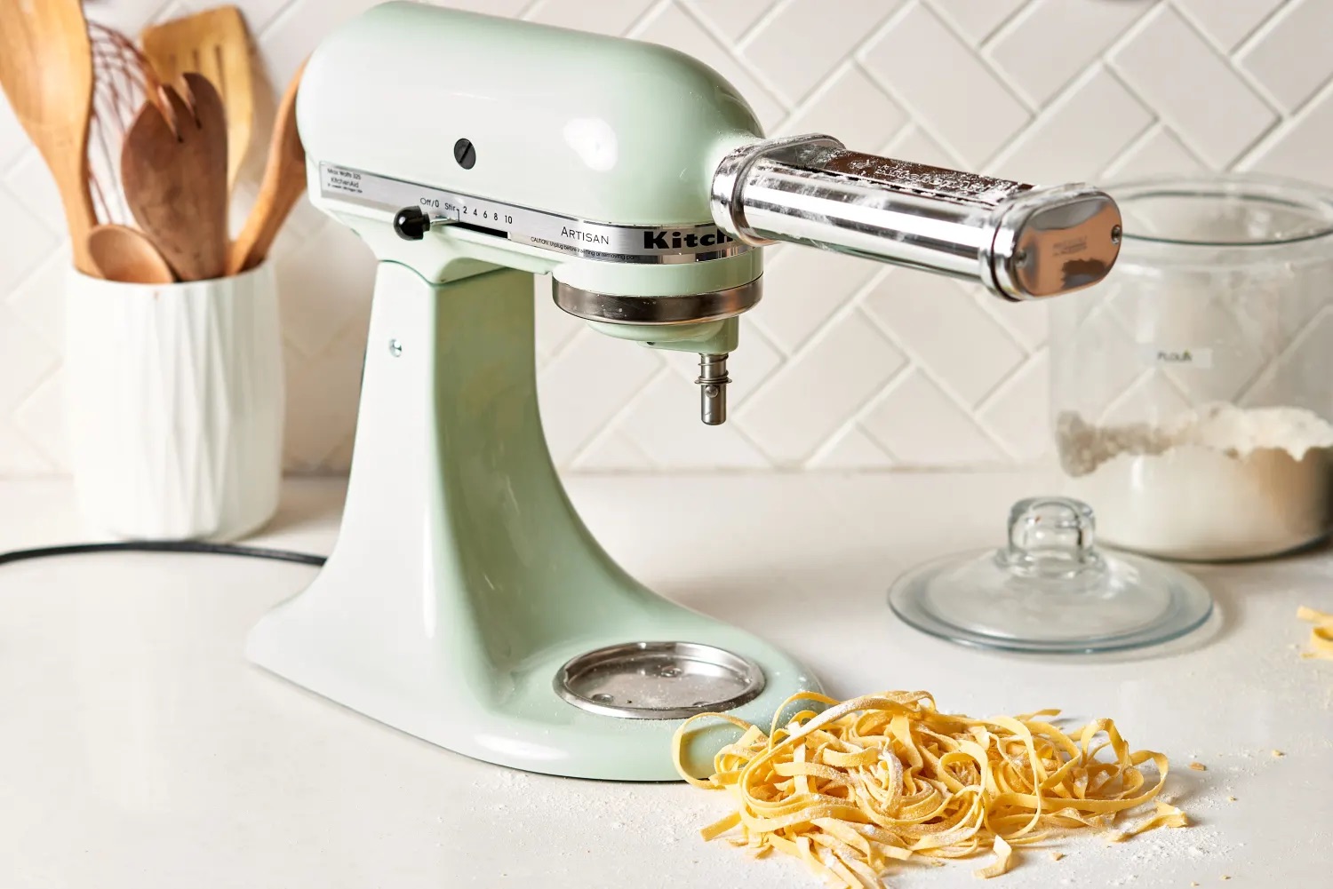  Pasta Attachment for KitchenAid Mixer, Includes Pasta Sheet  Roller, Spaghetti Fettuccine Cutter, 3Pcs for Pasta Attachment by HOZODO :  Home & Kitchen