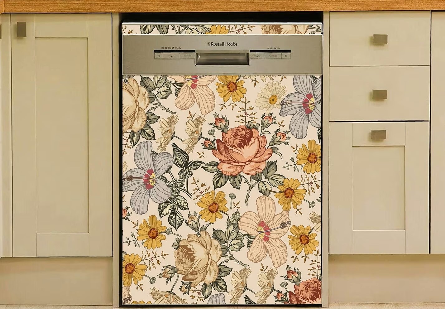  Kitchen Decor Dishwasher Magnet Cover, Dishwasher Decal Vinyl  Sticker, Fridge Panel Door Cover Sheet, (Peeling Paint, Magnetic 23 W x  26 H)