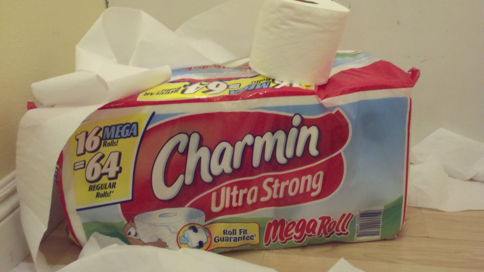  Charmin Ultra Strong Toilet Paper, 16 Mega Rolls = 64 Regular  Rolls : Health & Household