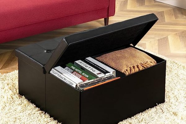 16 Best Black Storage Ottoman Picks To Hide Clutter