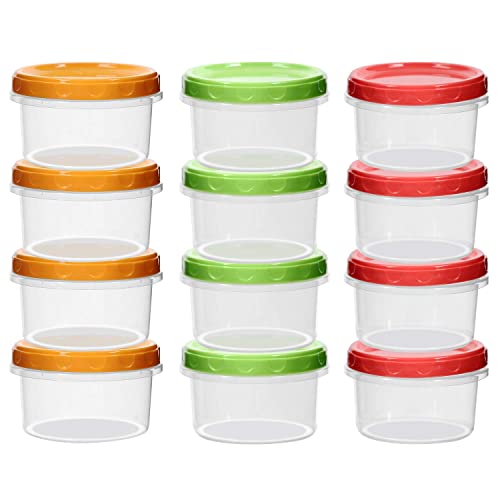 AQUA BLUE Soup Freezer Storage Containers With Twist Top lids [16 Oz - 10  Pack] Reusable Plastic Food Container with Screw On Lids, leak proof