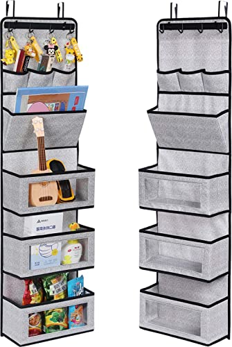 Door Hanging Storage Organizer with Hook and Clear Windows