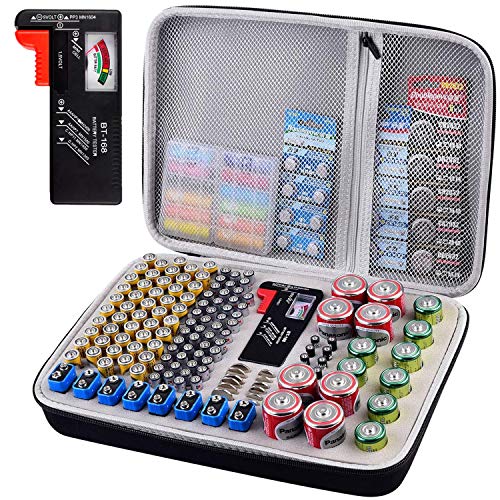 Battery Storage Container with Tester Checker