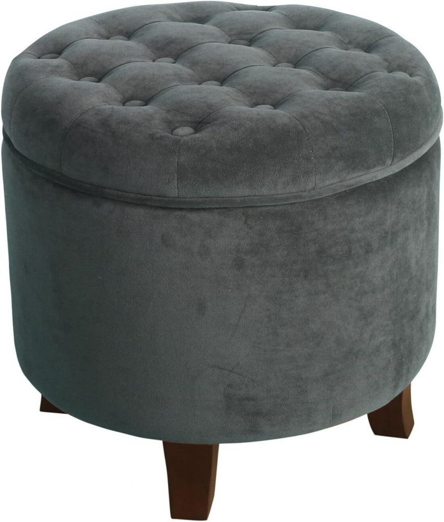 Homepop Upholstered Tufted Storage Ottoman