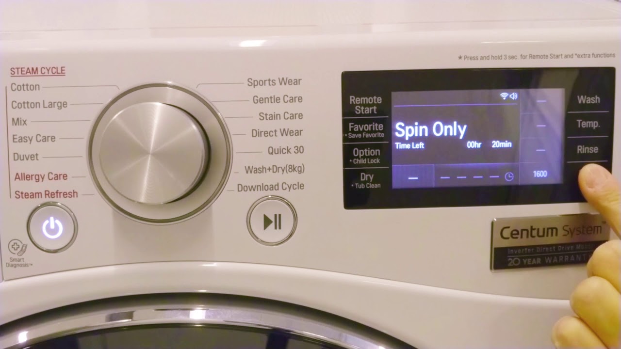 How To Do Spin Only On LG Washer