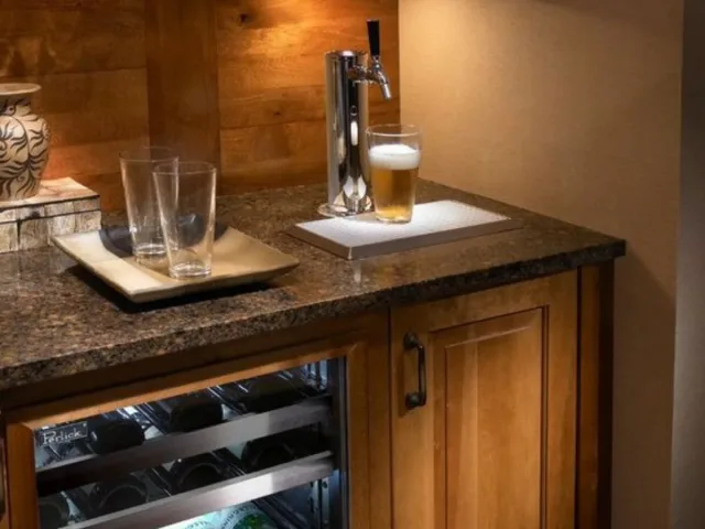 installing kegerator under granite