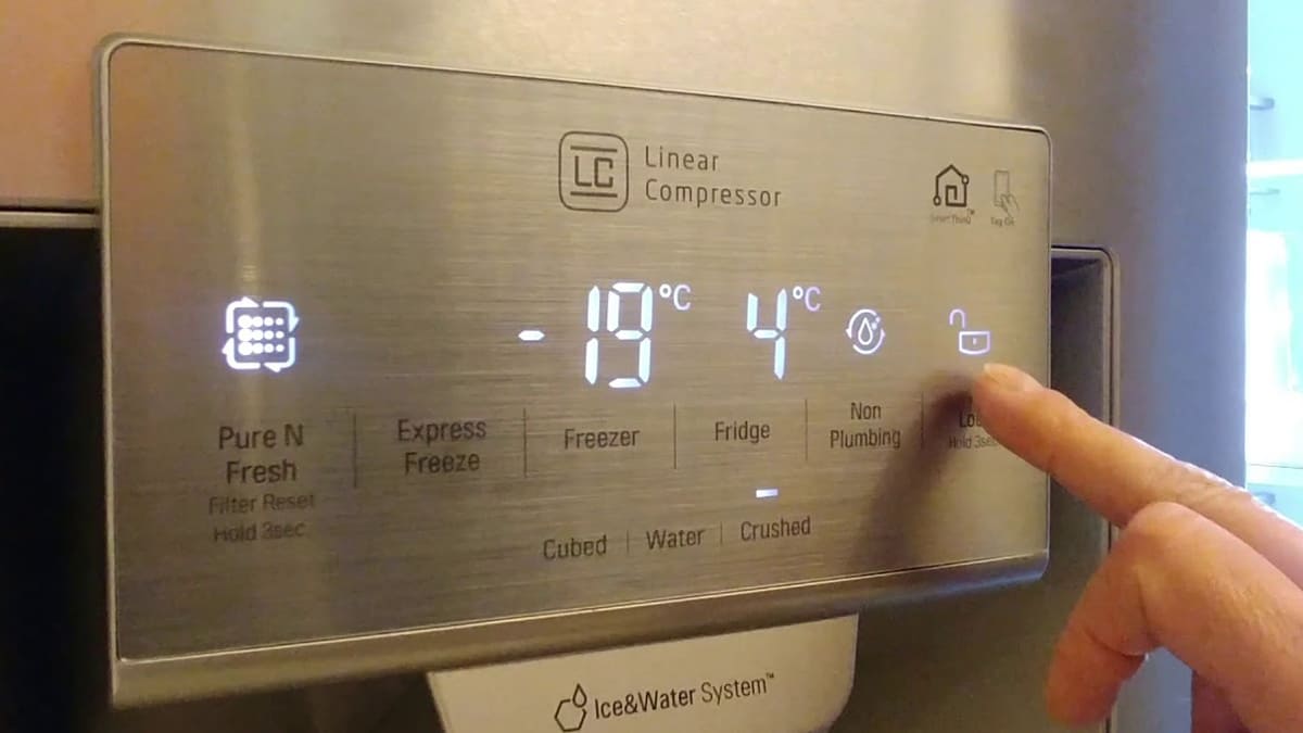 Unlock your refrigerator control panel