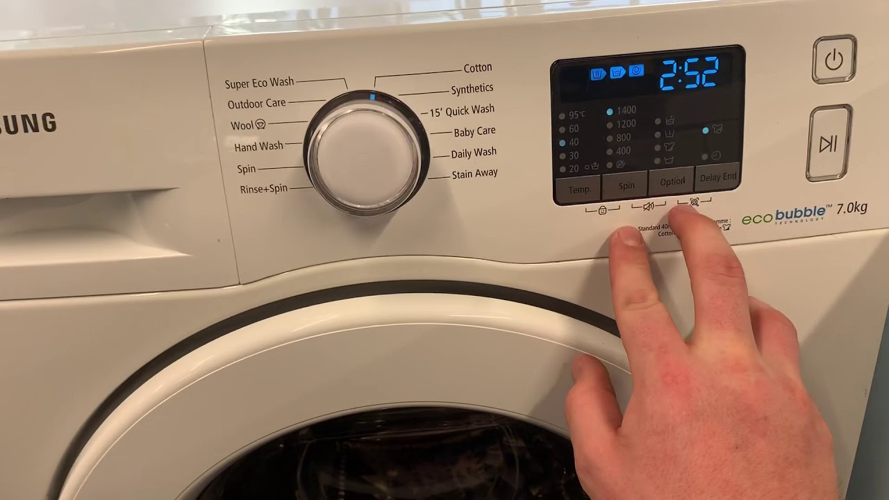 turn on washing machine