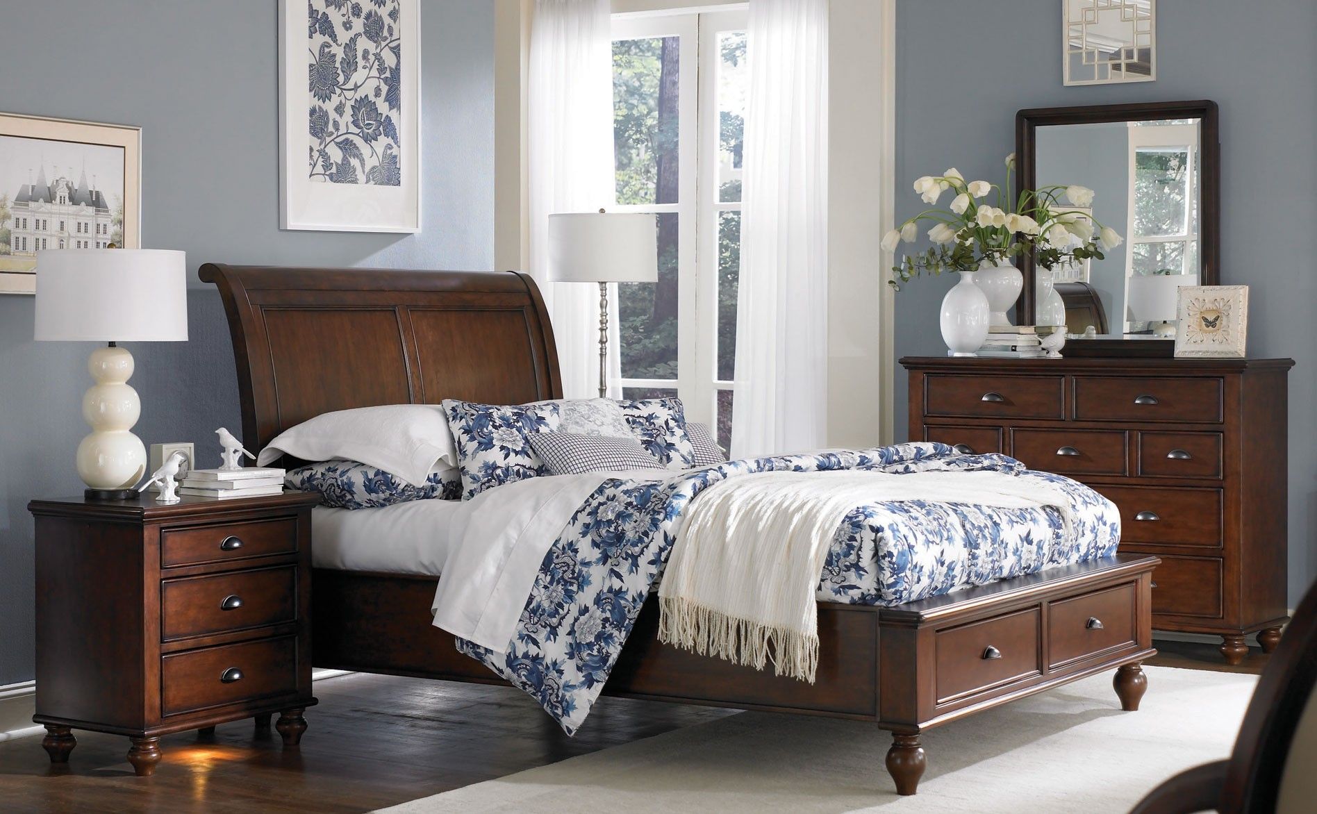 what colors go with cherry wood bedroom furniture | storables