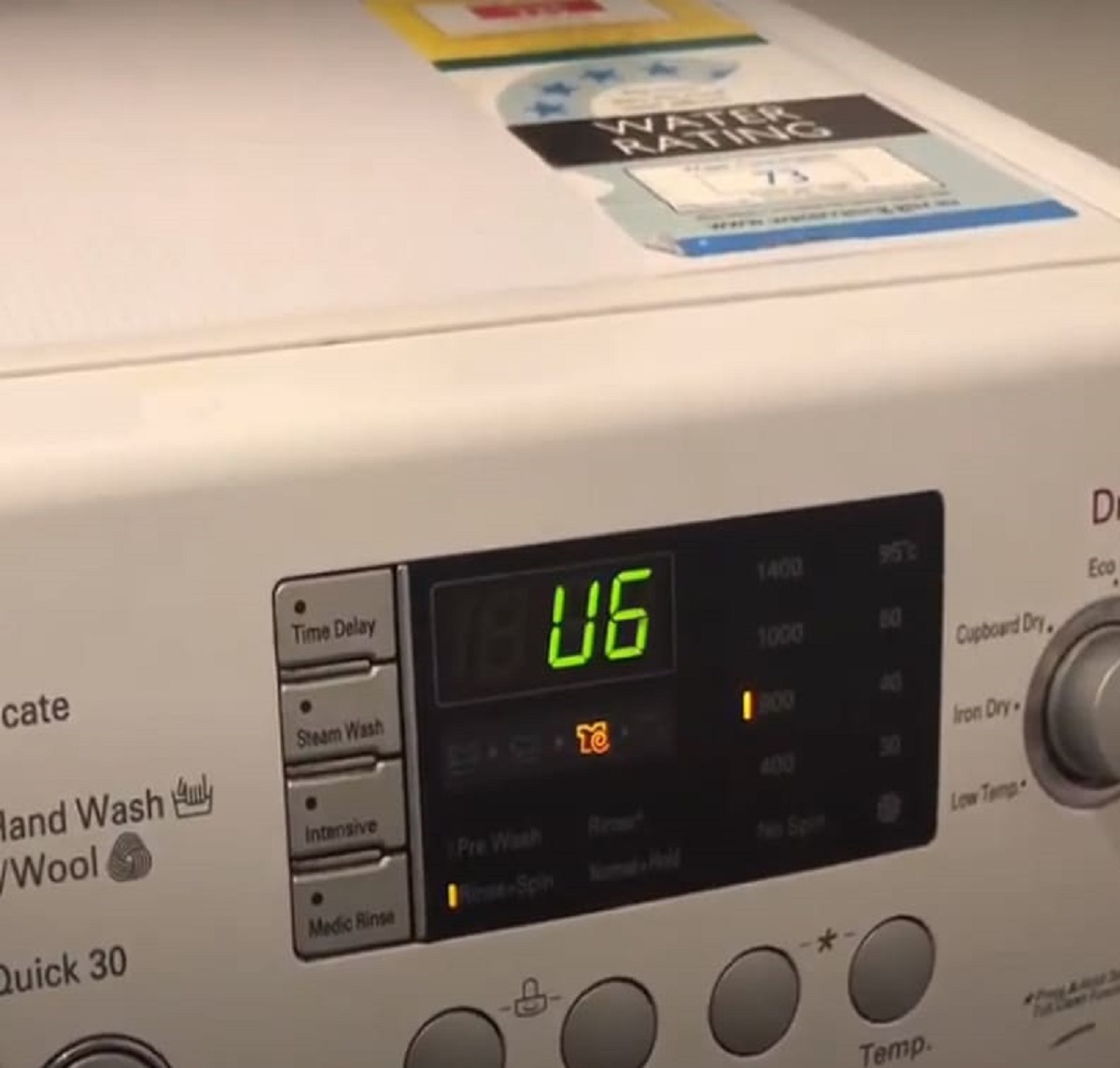 What Does U6 Mean On A Samsung Washer