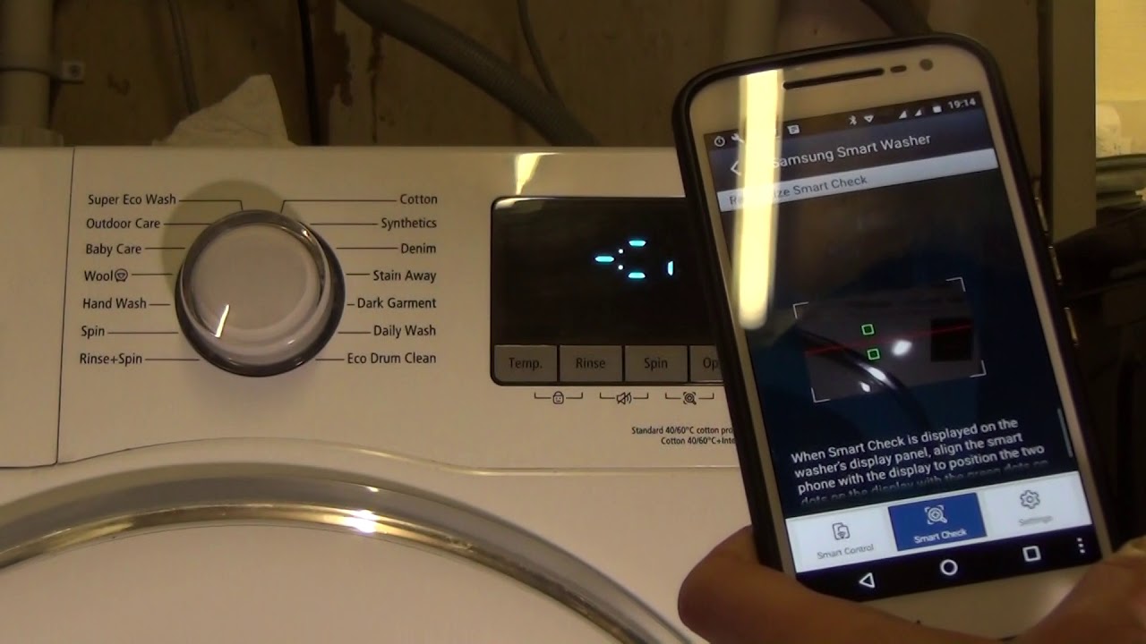 smart care button on samsung washer