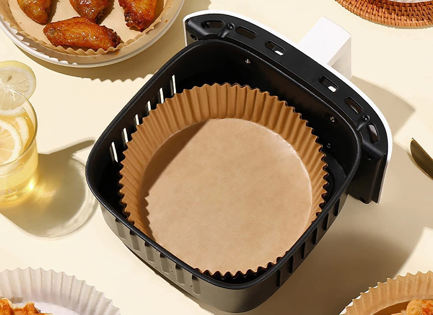 Air Fryer Parchment Paper Liners Customize Non-Stick Basket Mat