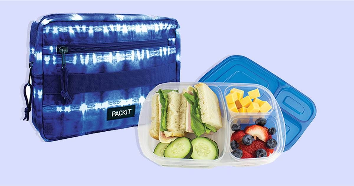  THERMOS Tween Dual Lunch Box, Blue Tie Dye: Home & Kitchen