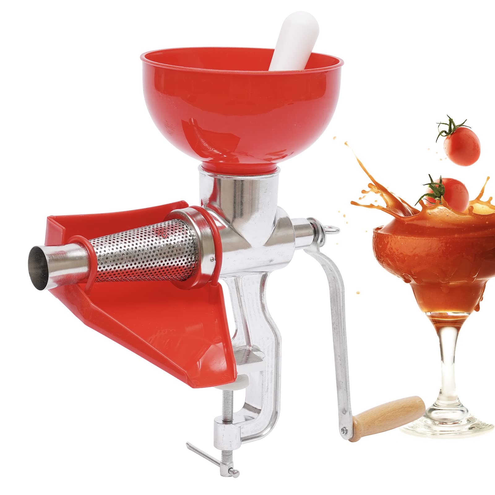 VEVOR Electric Tomato Strainer Commercial Grade Tomato Milling Machine Stainless Steel Tomato Press and Sauce Maker, Silver