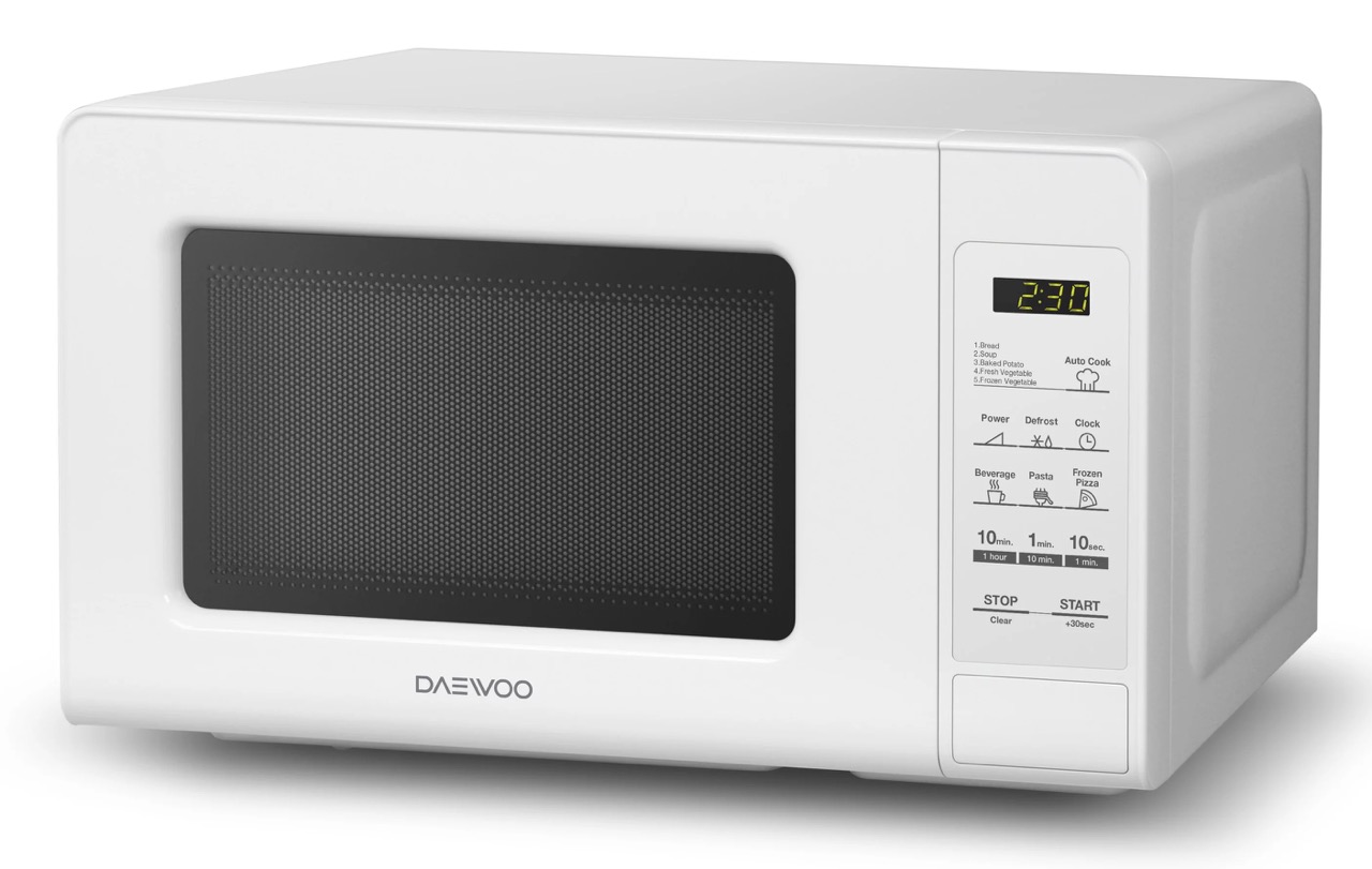 Daewoo QT3 Compact Microwave Oven, 600 Watt, White & Pastel Pink – Best  Gadgets In