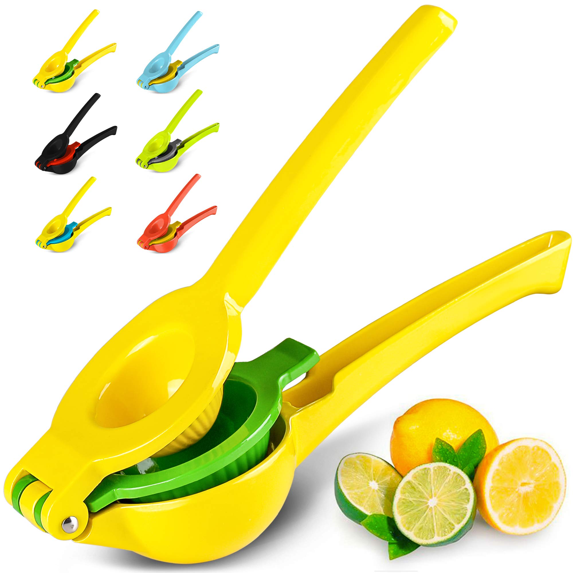 Choice 8 Yellow Handheld Aluminum Lemon Juicer / Squeezer