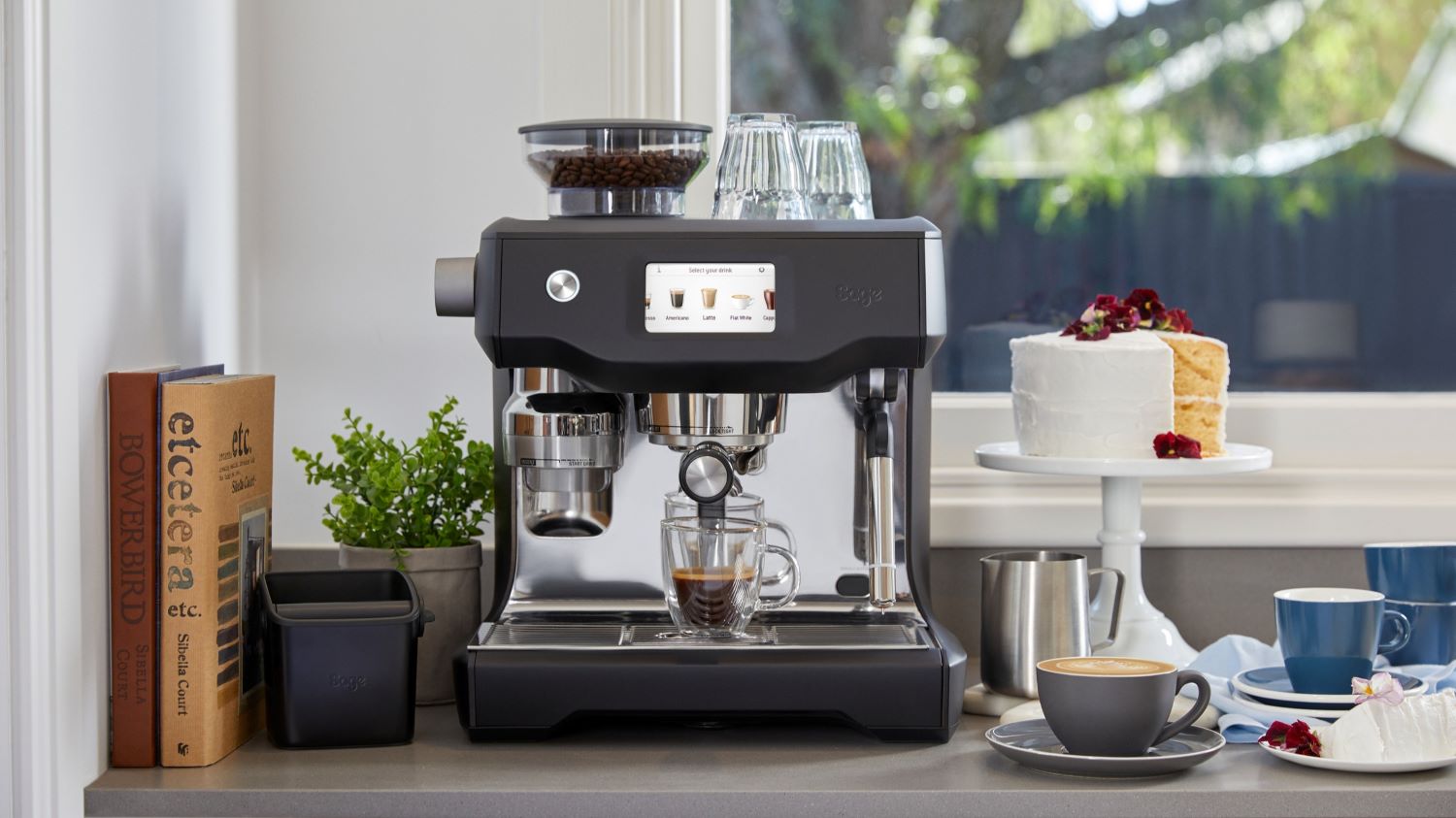 Mueller Premium Espresso Machine Coffee Maker with Milk Frother, Coffee  Grinder