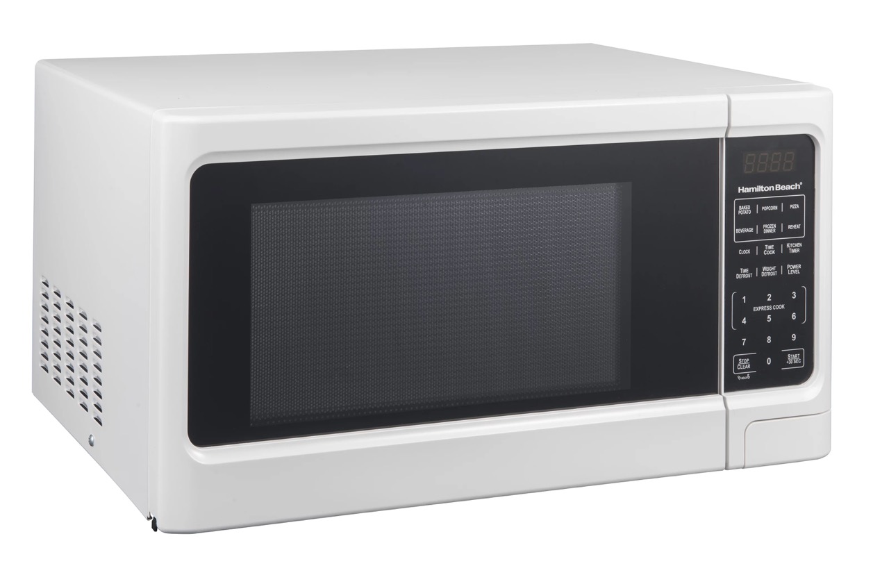 BLACK+DECKER EM720CB7 Digital Microwave Oven with Turntable Push-Button  Door, Child Safety Lock, 700W, Stainless Steel, 0.7 Cu.ft in 2023