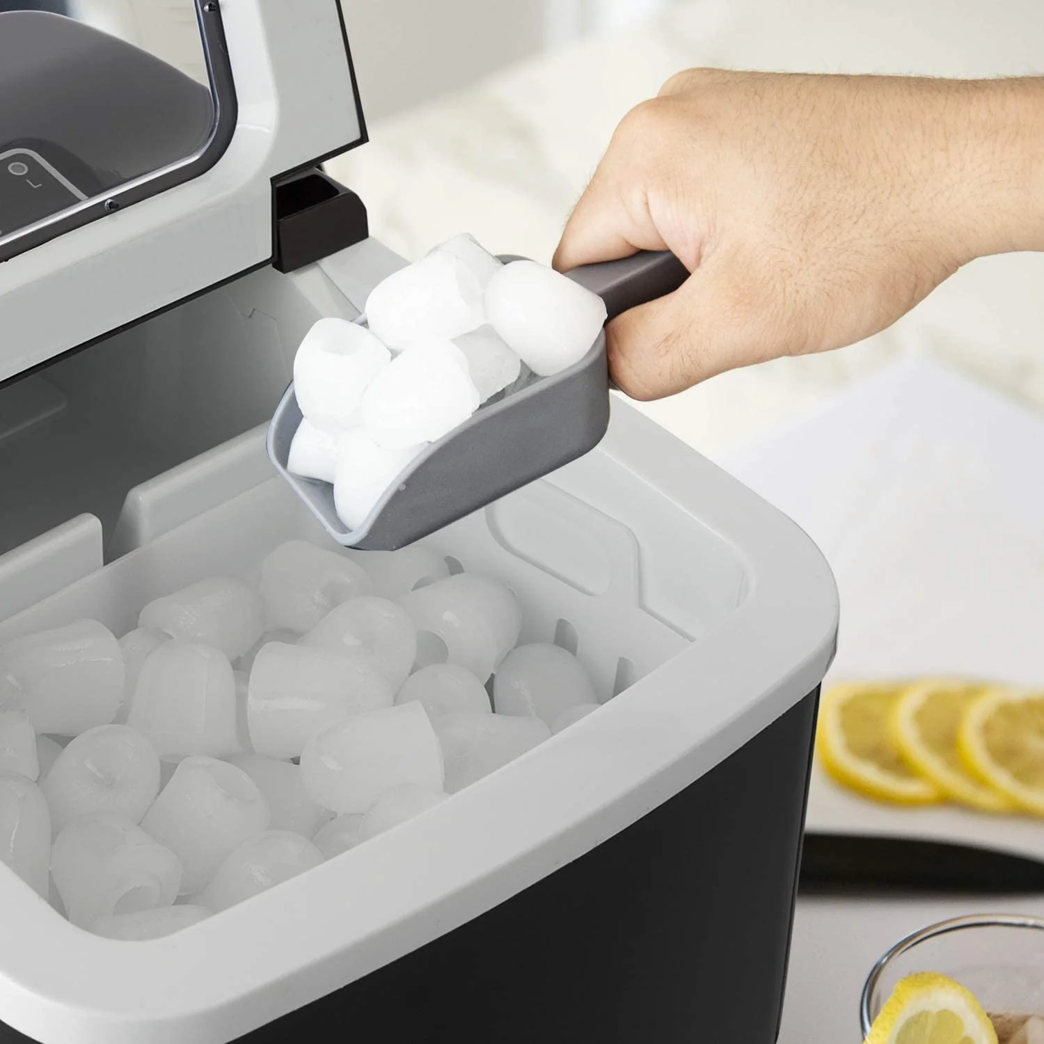 Freezimer DreamiceX2 | Nugget Ice Maker Countertop with Chewable Sonic Ice  | Self-Cleaning Quiet Thick Insulation with Waterline | Pebble Ice Machine