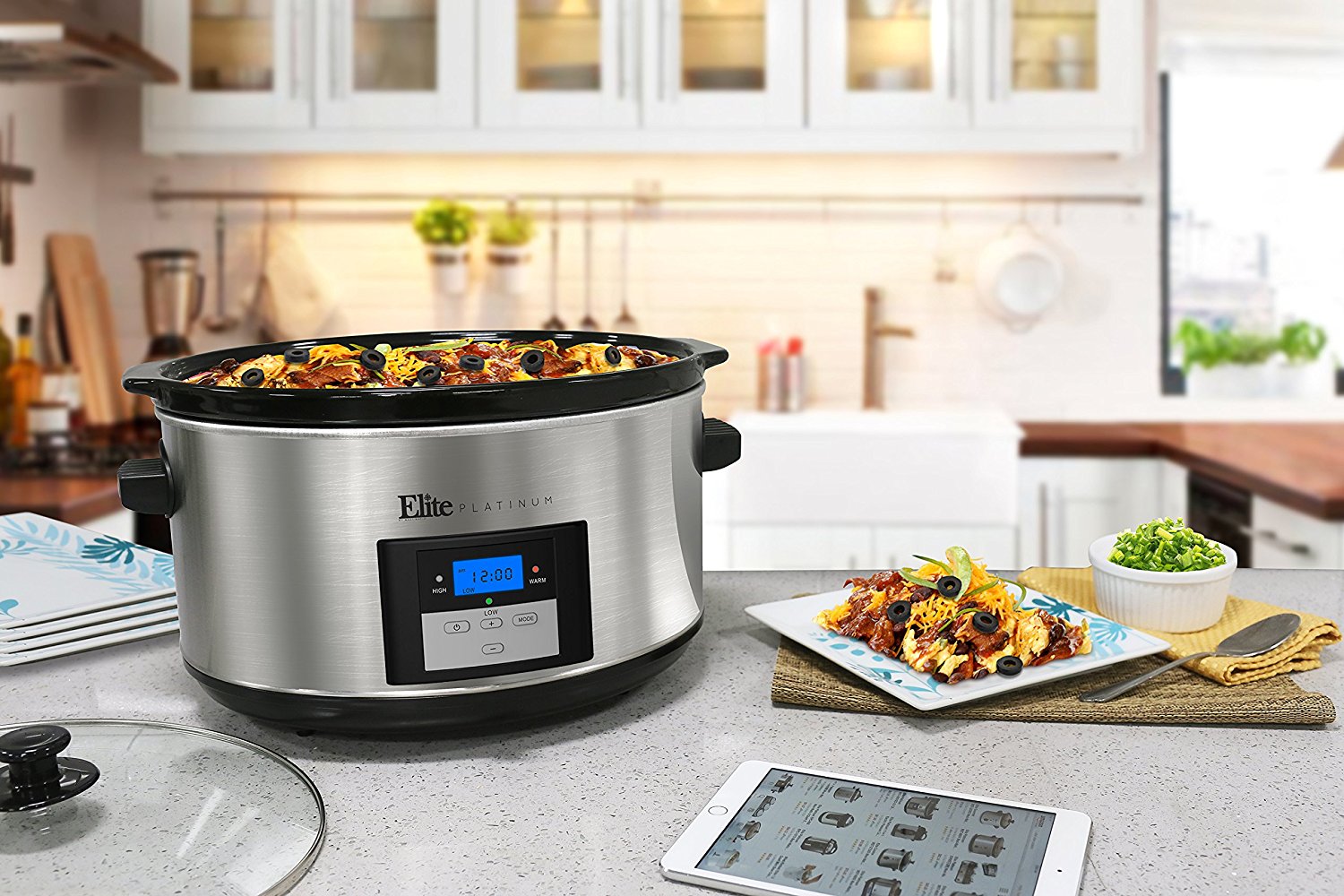 Cuisinart PSC-650 Slow Cooker, 320 W, 6.5 qt Capacity, Ceramic/Stainless Steel
