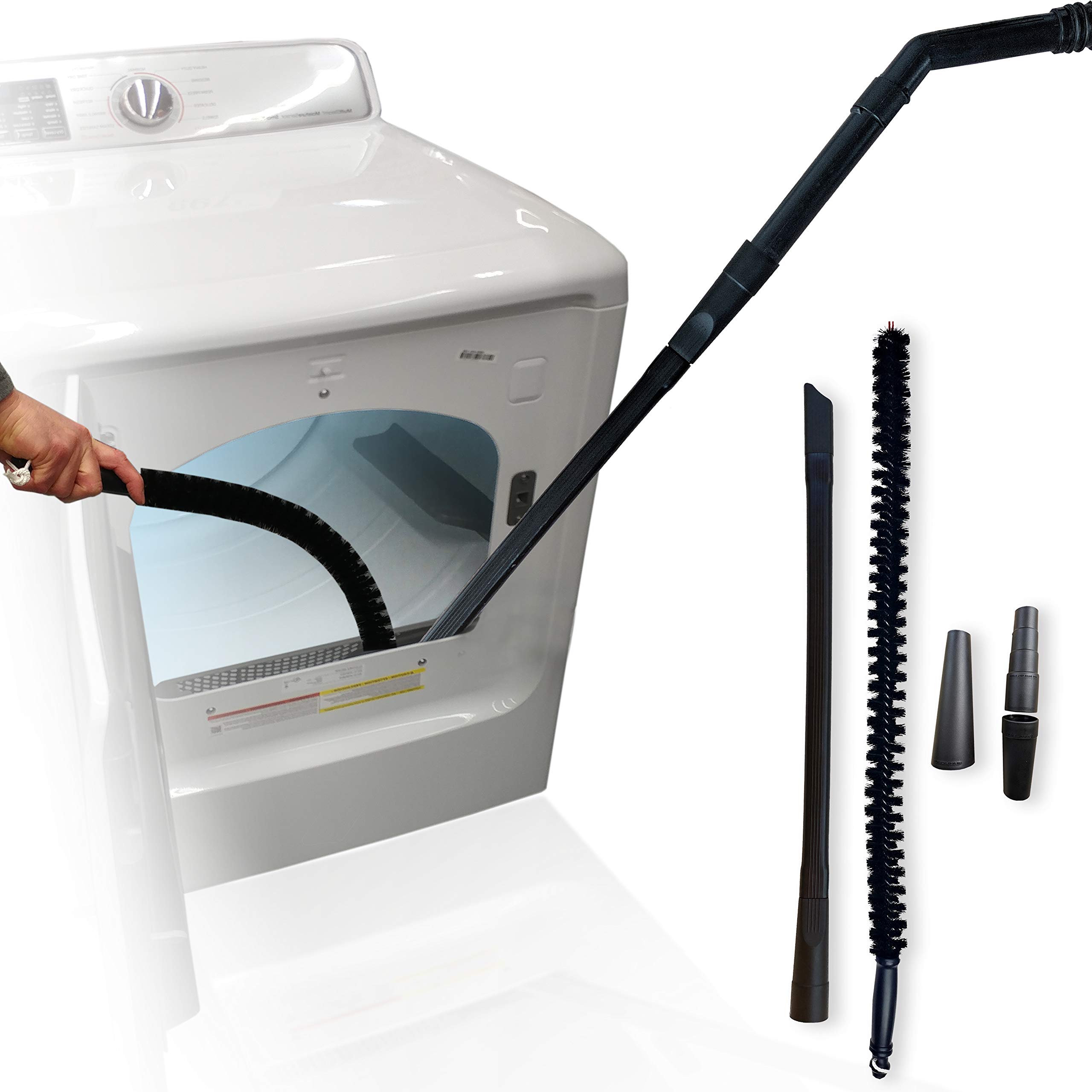 Holikme 2 Pack Dryer Vent Cleaner Kit Dryer Lint Brush Vent Trap Cleaner Long Flexible Refrigerator Coil Brush