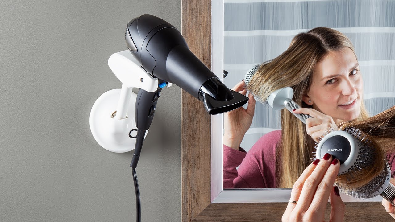 Hair Dryer Stand Holder Hands Free 360 Degree Blow Dryer Mount Base  Adjustable