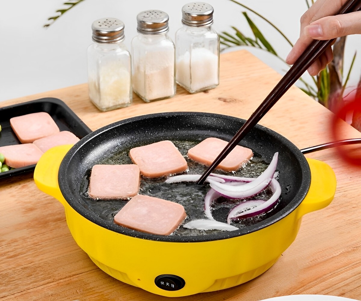 Holstein Housewares 12-Inch Electric Skillet and Frying Pan with Glass Lid,  Non-Stick Coating, Temperature Control with Removable Heating Probe