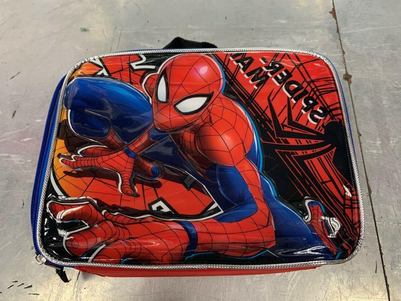 Spiderman Movie School Lunch Box Bag Thermos Insulated Snack Food Kids Gift  Toy