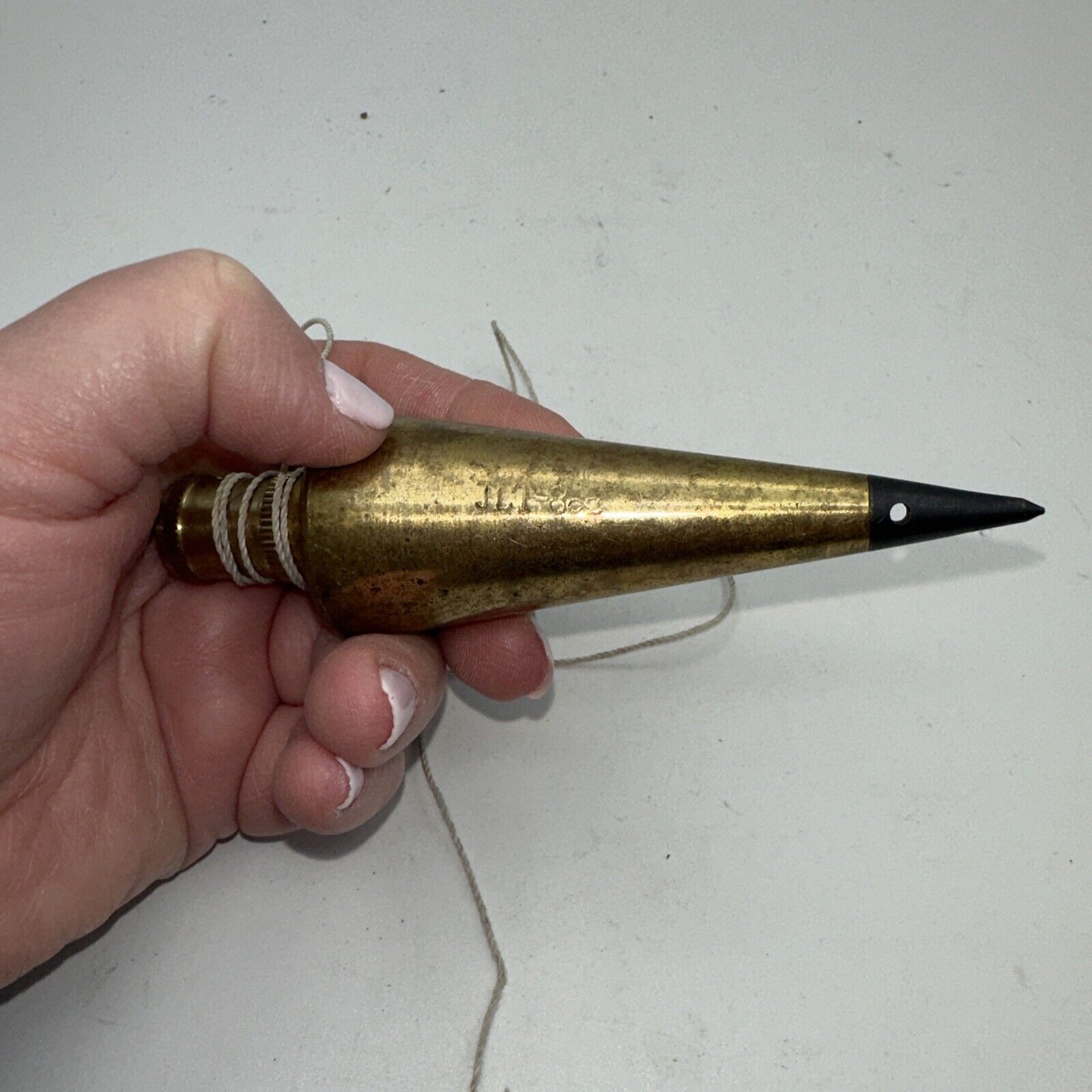 Swanson Tool Co 8-Ounce Brass Plumb Bob With 20' String Line And Hook Included, Model PB008B