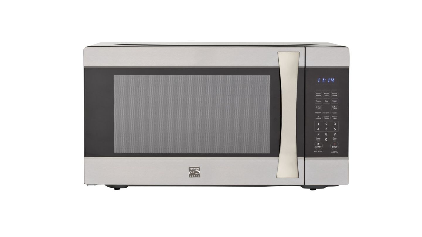 Kenmore Countertop Microwave Oven, 6 Preset Cooking Programs, 0.9 Cu Ft,  900w, Stainless Steel