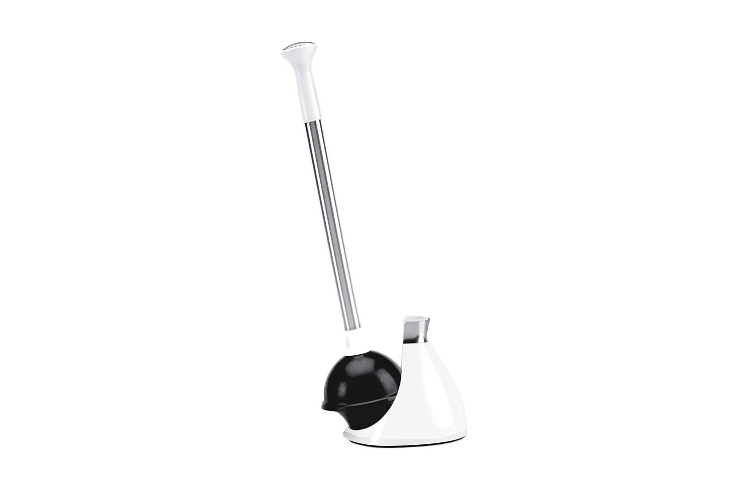 Umien Toilet Brush and Plunger Set - Stainless Steel Plunger and Toilet  Brush Combo with Freestanding Canister 