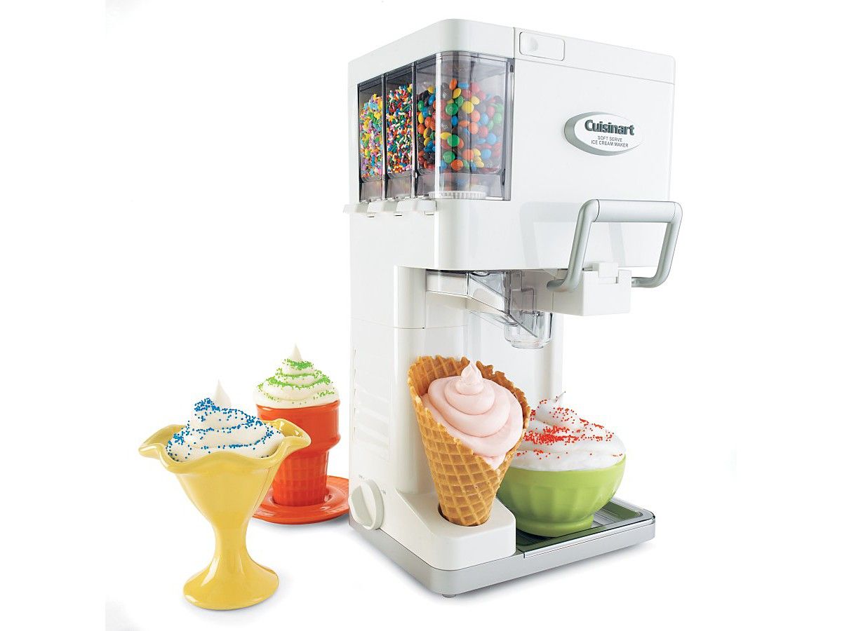  Cuisinart Ice Cream Maker Machine, 1.5 Quart Mix It In Soft  Serve, Yogurt, Sorbet, Sherbet Maker, White, ICE-45P1: Home & Kitchen