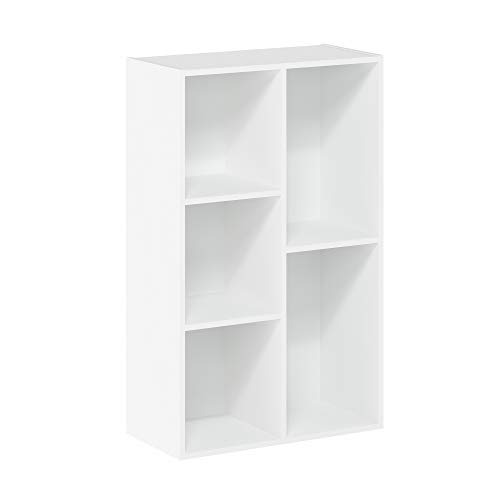 Furinno Luder Bookcase, 5-Cube, White