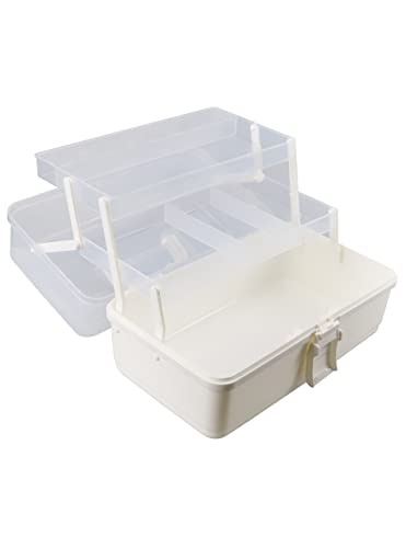 Hlotmeky 3-Layer Art Supply Box Sewing Box with Handle