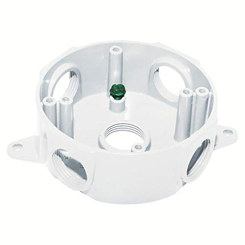 Sigma Electric 143854WH 5 Hole Round Box