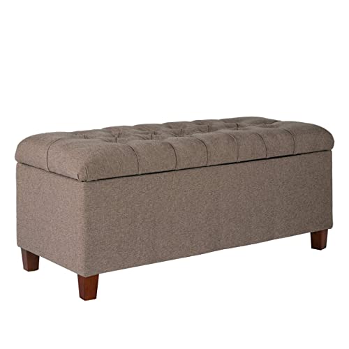 Tufted Ainsley Button Storage Ottoman Bench with Hinged Lid