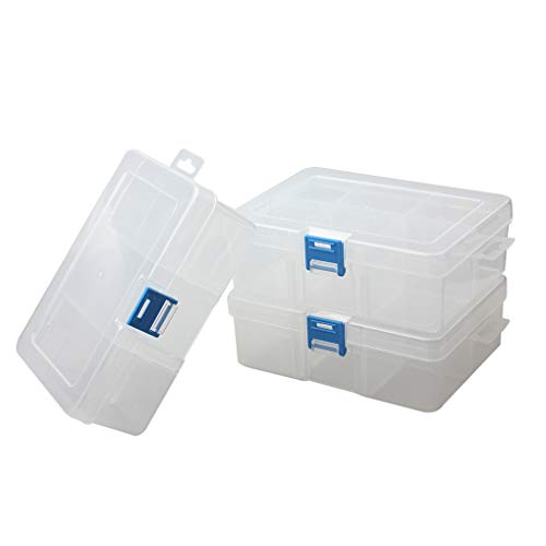 BangQiao 3 Pack Plastic Storage Case for Small Parts