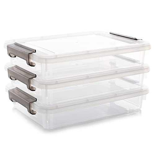 Citylife Clear File Box - Stackable Storage Containers