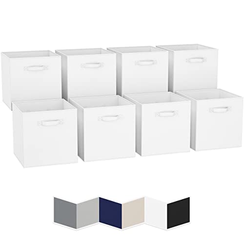 Cube Storage Baskets - Set of 8 Heavy-Duty Storage Cubes for Organization