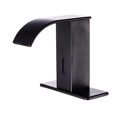 HHOOMMEE Automatic Waterfall Touchless Bathroom Sink Faucet