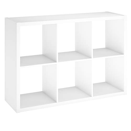 ClosetMaid 6 Cube Organizer Bookshelf with Open Back