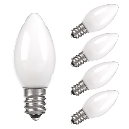LED Candelabra Bulbs - Warm White Nightlight Replacement Bulb, 5 Pack