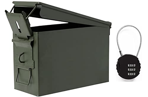 Durable Steel Ammo Cans Box with Locking Kit & Combination Lock