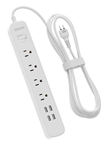 NTONPOWER 2 Prong Surge Protector with 15ft Extension Cord