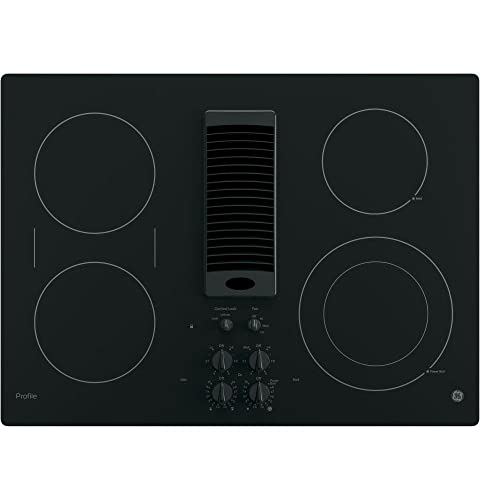 GE Profile Series Electric Cooktop with Downdraft Exhaust System