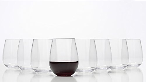 Unbreakable Stemless Wine Glasses Set